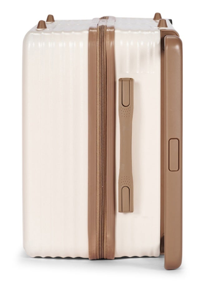 LIMRA Travel Bags From Limra Made Of PC , Consisting of Two Pieces , Size 20"-24" Inches, Beige/Gold Color - Image 3